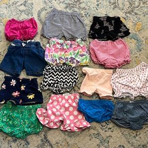 12 month girls shorts and bloomers